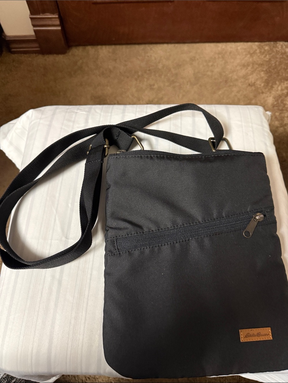 Eddie Bauer Black Crossbody Travel Bag